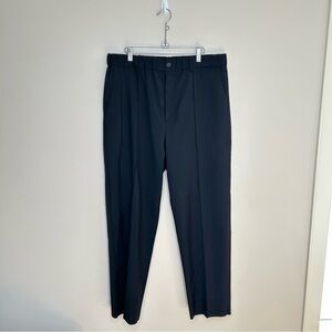 Authentic Valentino High Rise Creased Trousers w Hidden Drawstring Black Size 14